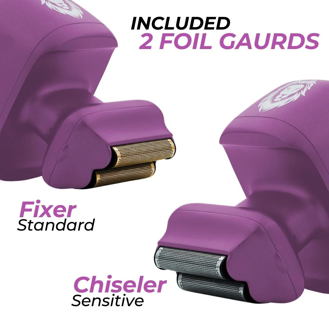 One Lion Purple PRO Foil shaver | Two foil options: Standard and Sensitive included - Image 5